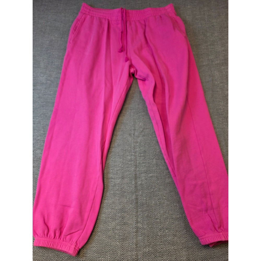 Old Navy Socomfy Sweatpants Women Large Pink Fleece Lined Relaxed Fit Drawstring